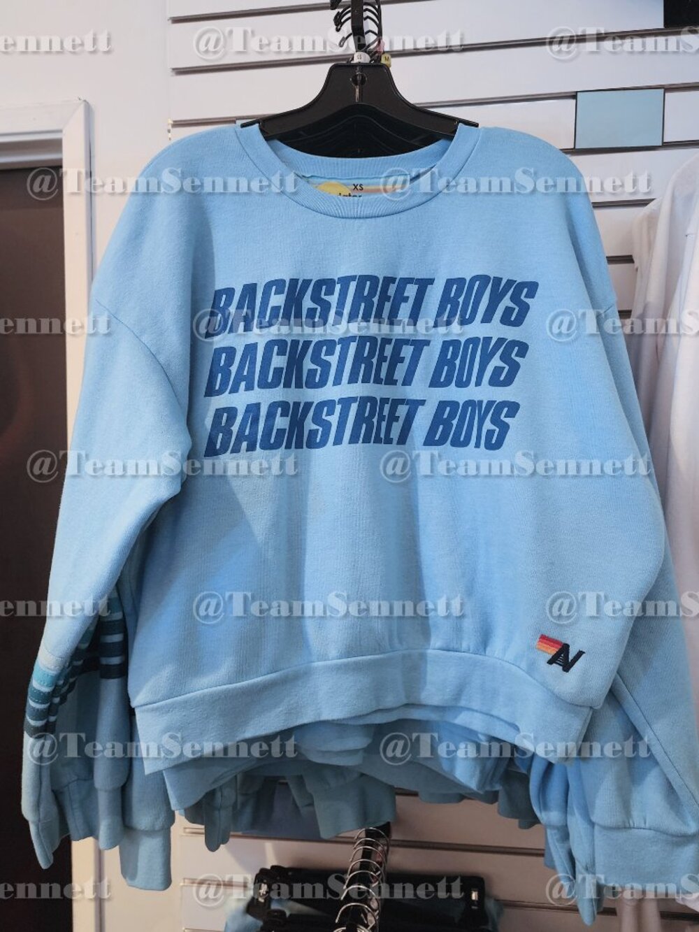 Aviator Nation x Backstreet Boys / Blue Crop Crewneck / Sphere Las Vegas 2026